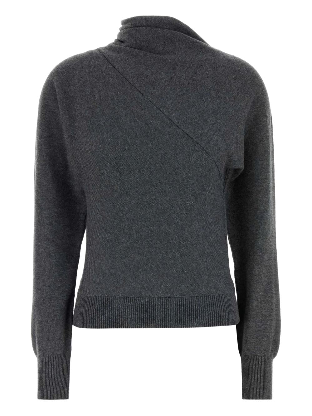 Tom Ford Grey Cashmere-Cotton Turtleneck Sweater