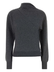 Tom Ford Grey Cashmere-Cotton Turtleneck Sweater