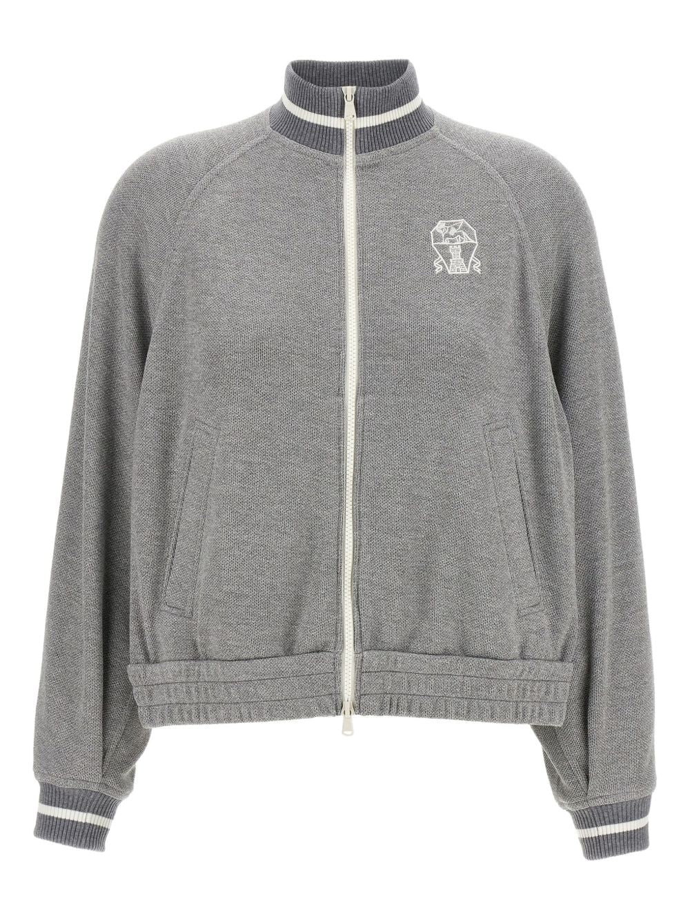 Brunello Cucinelli Grey Sweaters — Luxurious Women’s Topwear