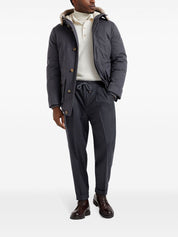 Brunello Cucinelli Trousers in Grey Virgin Wool