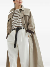 Beige Trench Coat — Brunello Cucinelli Luxury Outerwear