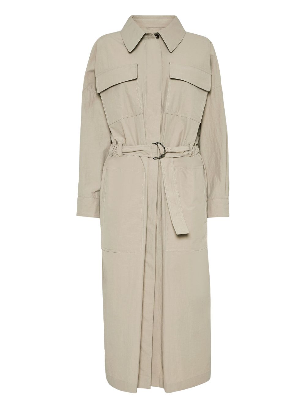 Beige Trench Coat — Brunello Cucinelli Luxury Outerwear