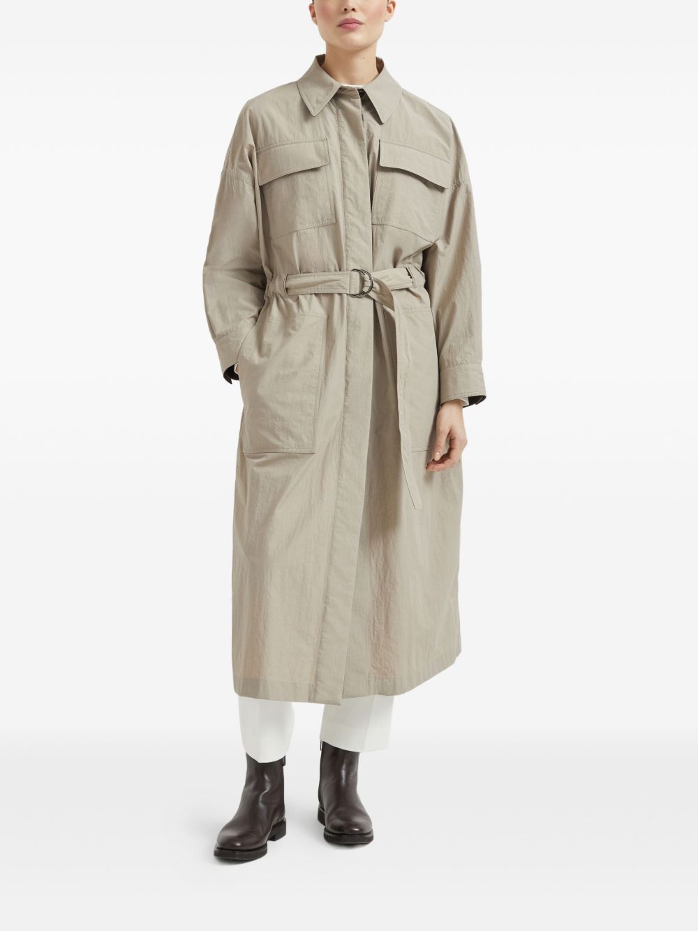 Beige Trench Coat — Brunello Cucinelli Luxury Outerwear