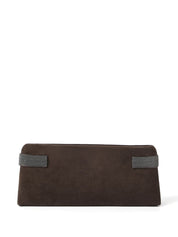 Brunello Cucinelli Black Suede Clutch