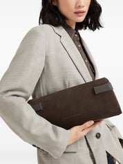 Brunello Cucinelli Black Suede Clutch