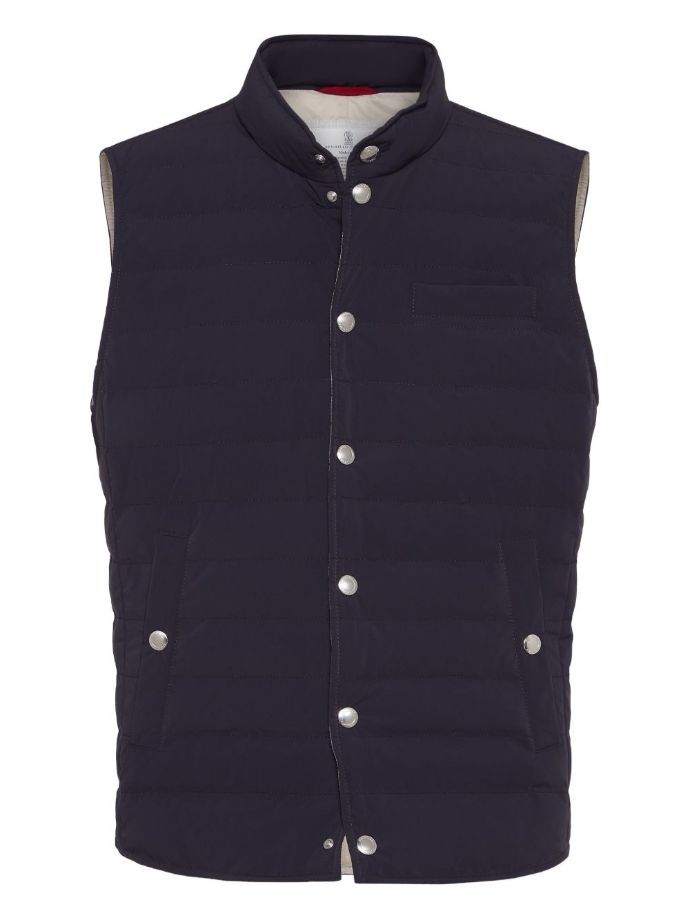 Brunello Cucinelli Jackets Blue quilted down vest
