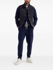 Brunello Cucinelli Jackets Blue quilted down vest