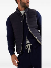 Brunello Cucinelli Jackets Blue quilted down vest