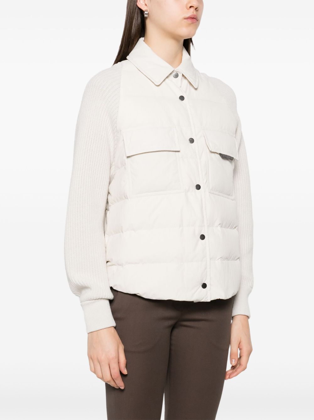 Chaqueta de plumón blanca Brunello Cucinelli Coats