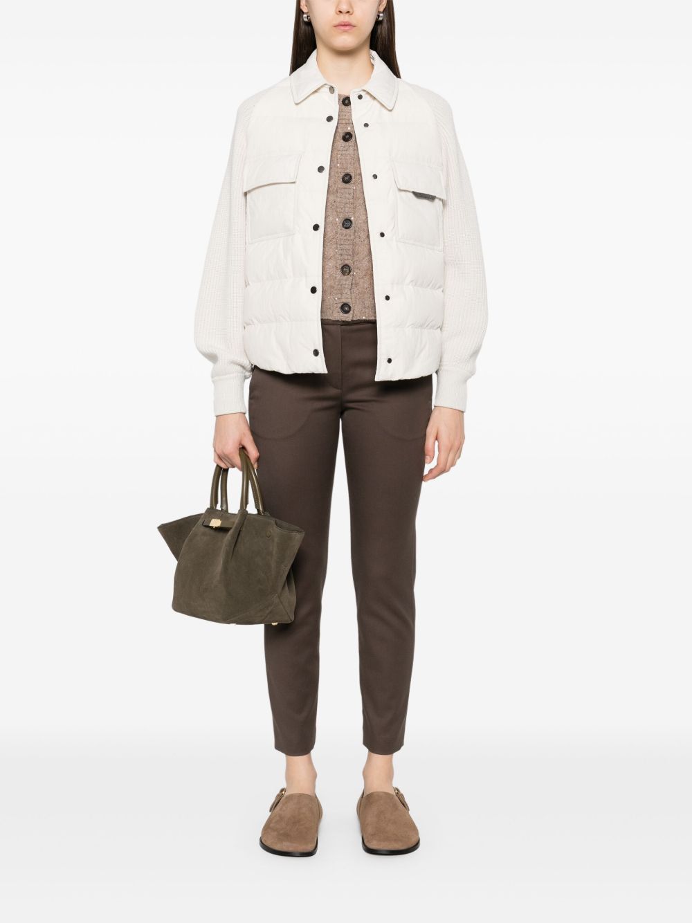 Chaqueta de plumón blanca Brunello Cucinelli Coats