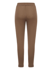 Pantalon Brunello Cucinelli en coton et soie marron