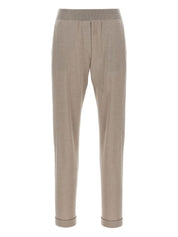 Brunello Cucinelli Trousers Dove Grey in wool and silk