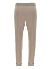 Brunello Cucinelli Trousers Dove Grey in wool and silk