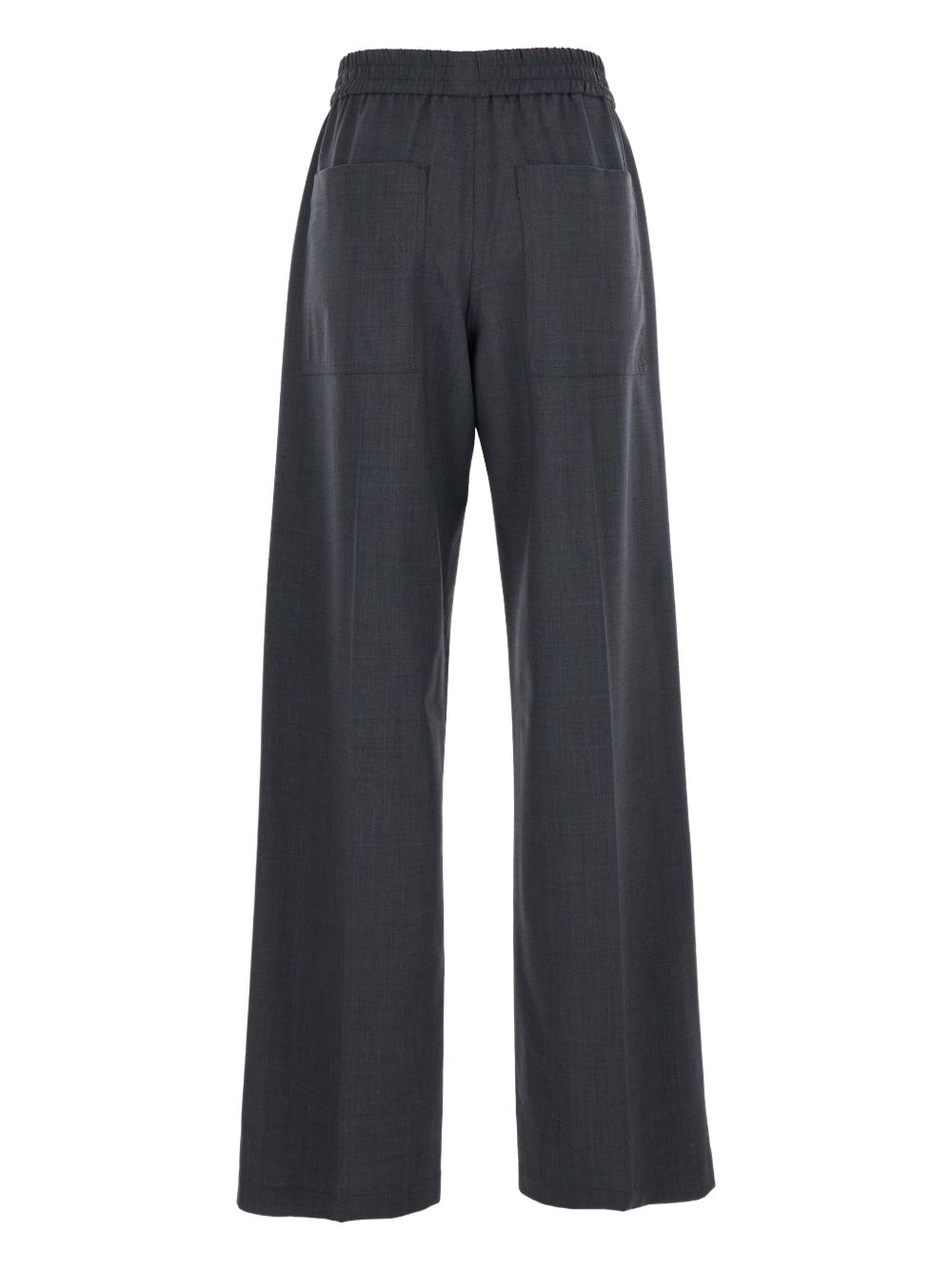 Pantalon Brunello Cucinelli en laine grise à jambe large