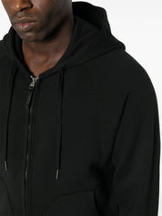 Tom Ford black cotton zipped hoodie — men's luxury sweater