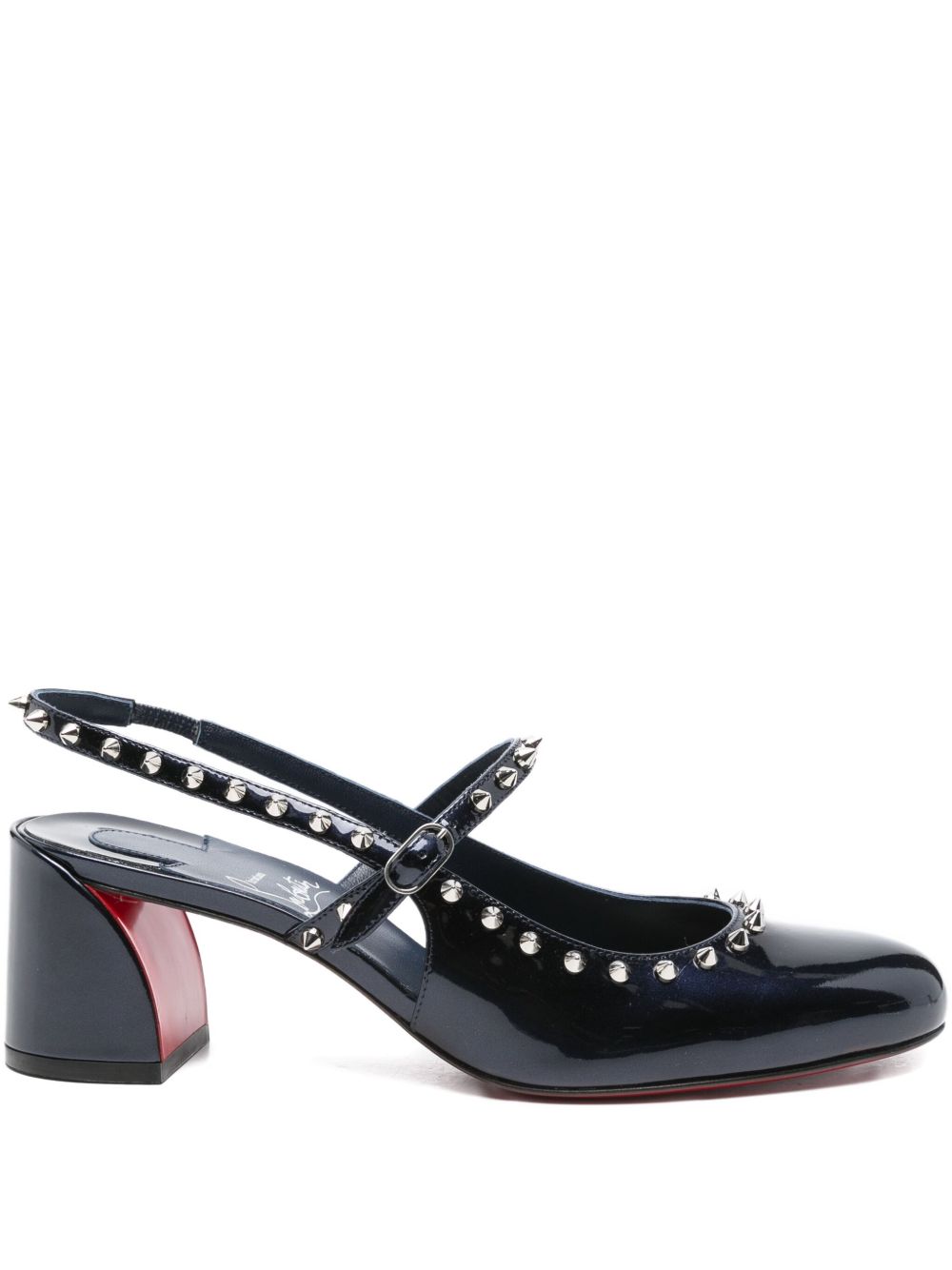 Christian Louboutin With Heel Blue — Janispikes 6 cm