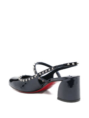 Christian Louboutin With Heel Blue — Janispikes 6 cm