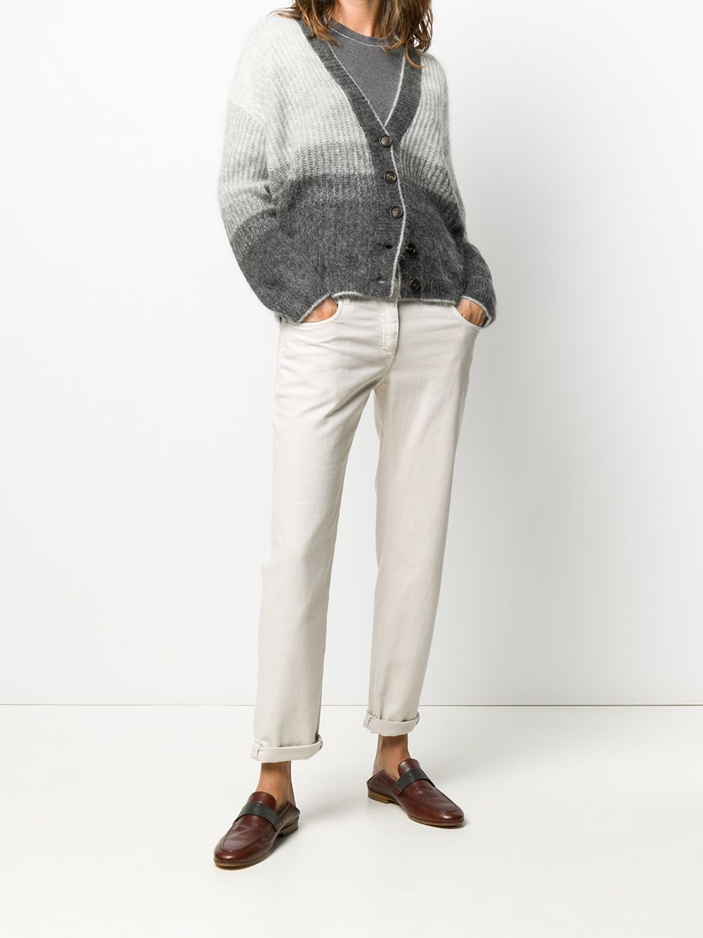 Brunello Cucinelli T-shirts and Polos in Grey Cotton