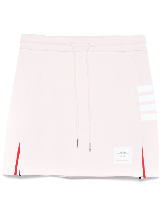 Thom Browne Pink 4-Bar Cotton Mini Skirt