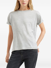 Brunello Cucinelli T-shirts and Polos Light Grey cashmere-silk