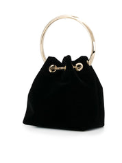 Black Bon Bon Velvet Bucket Bag — Jimmy Choo Shoulder Bag