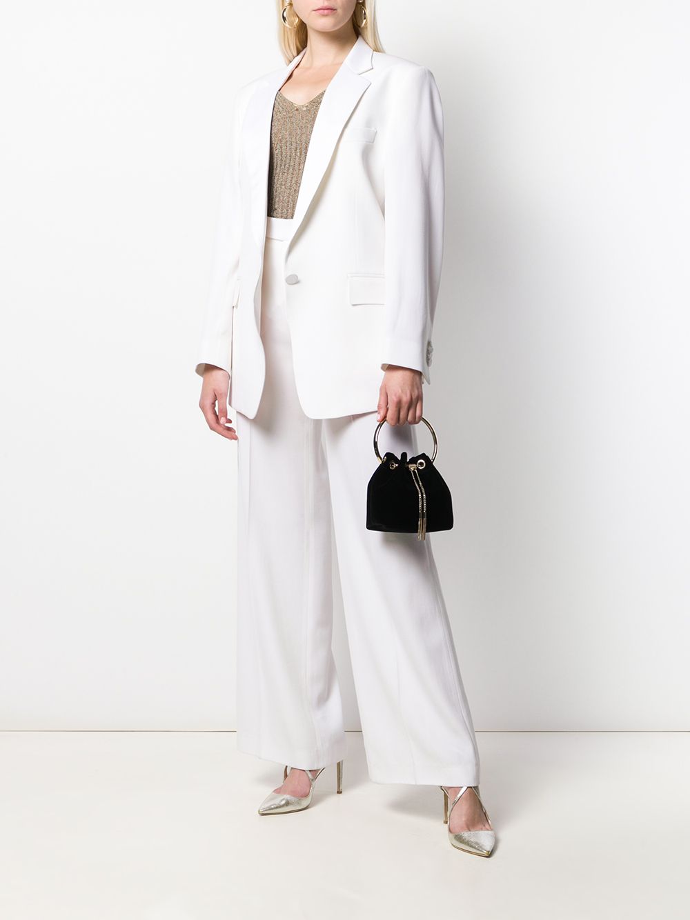 Black Bon Bon Velvet Bucket Bag — Jimmy Choo Shoulder Bag