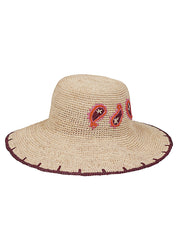 Sombrero de paja beige acabado a mano de Paul Smith Hats