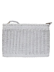 VIPERA Bags.. White woven clutch