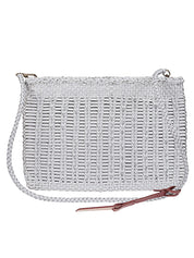 VIPERA Bags.. White woven clutch