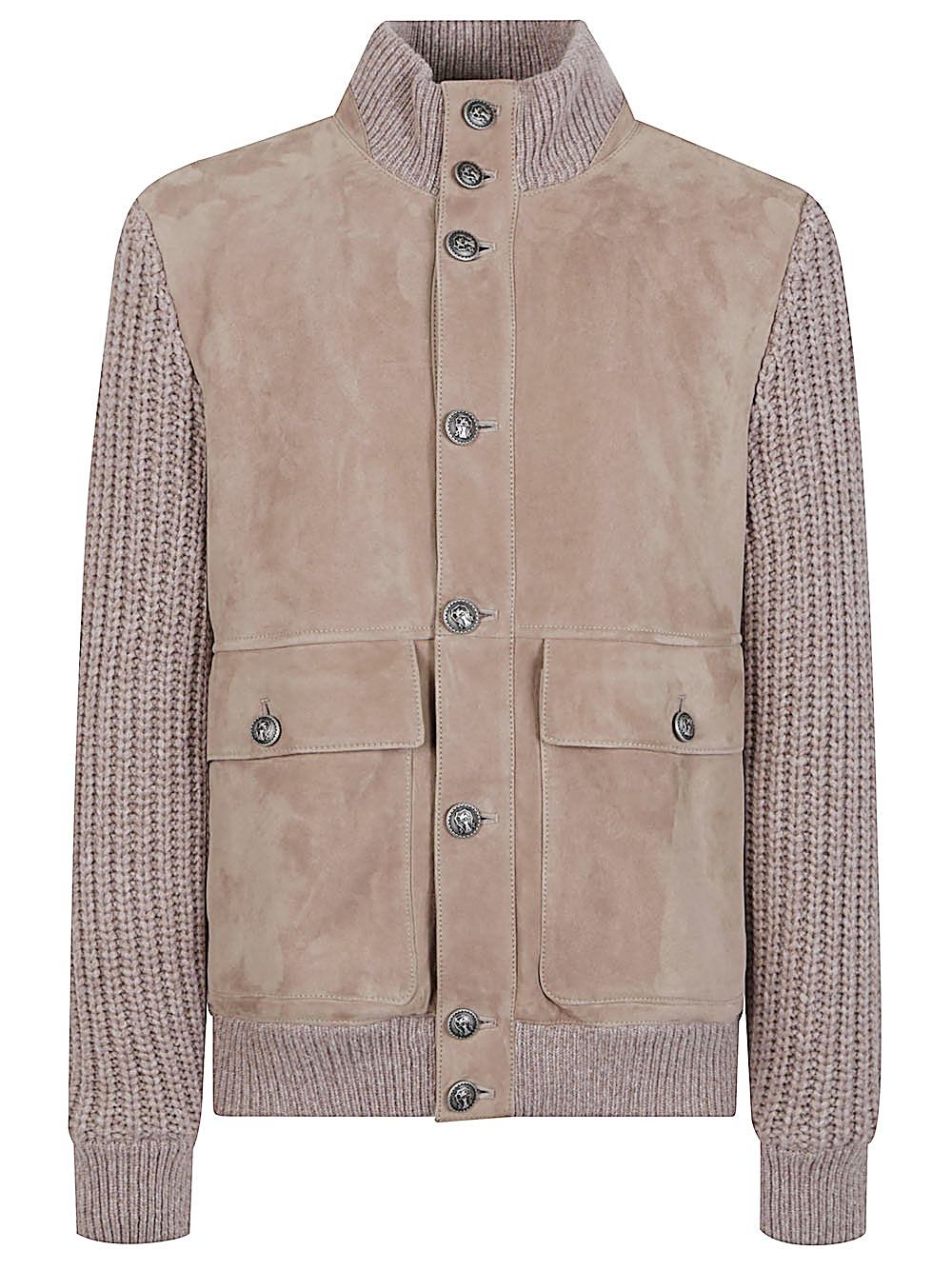 Brunello Cucinelli Coats Beige suede bomber jacket