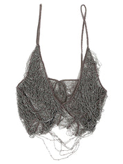 Green Beaded Tulle Top — The Attico