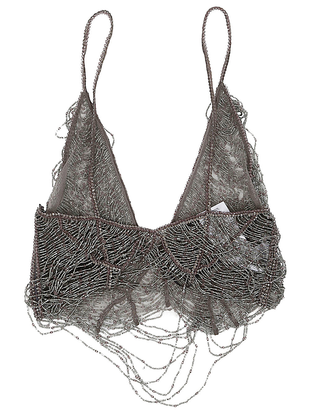 Green Beaded Tulle Top — The Attico