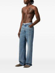 Ami Paris Jeans Clear Blue wide leg denim