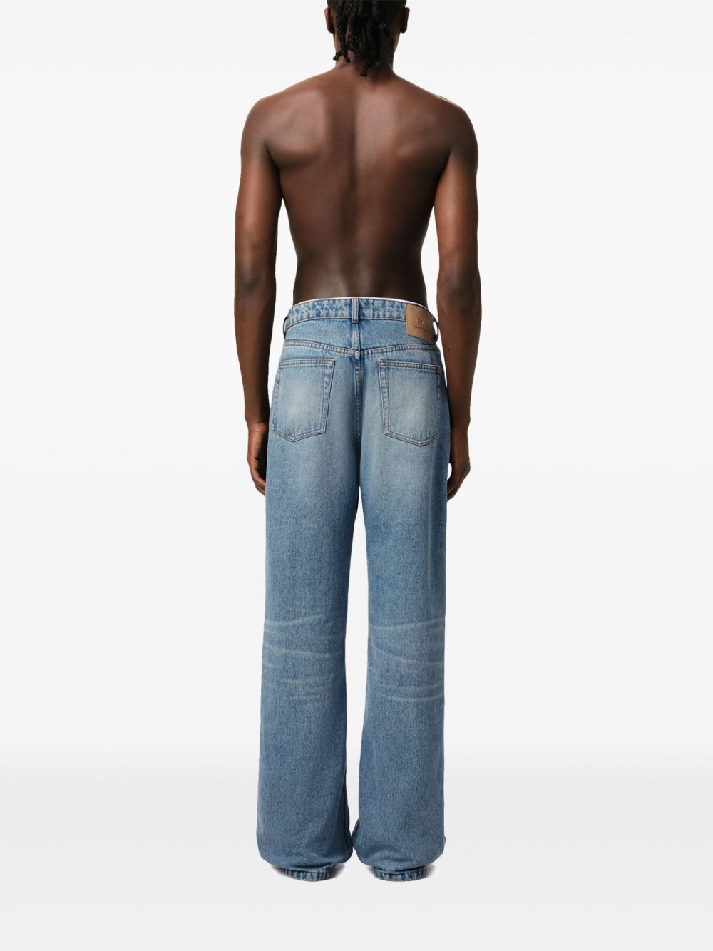 Ami Paris Jeans Clear Blue wide leg denim