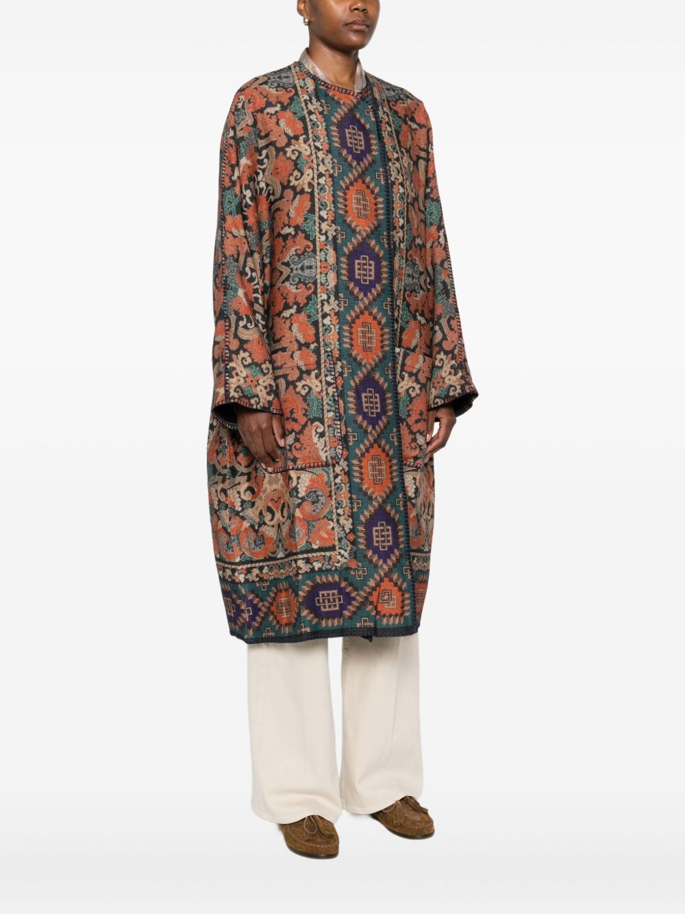 Vestidos Pierre Louis Mascia Kimono de lana marrón