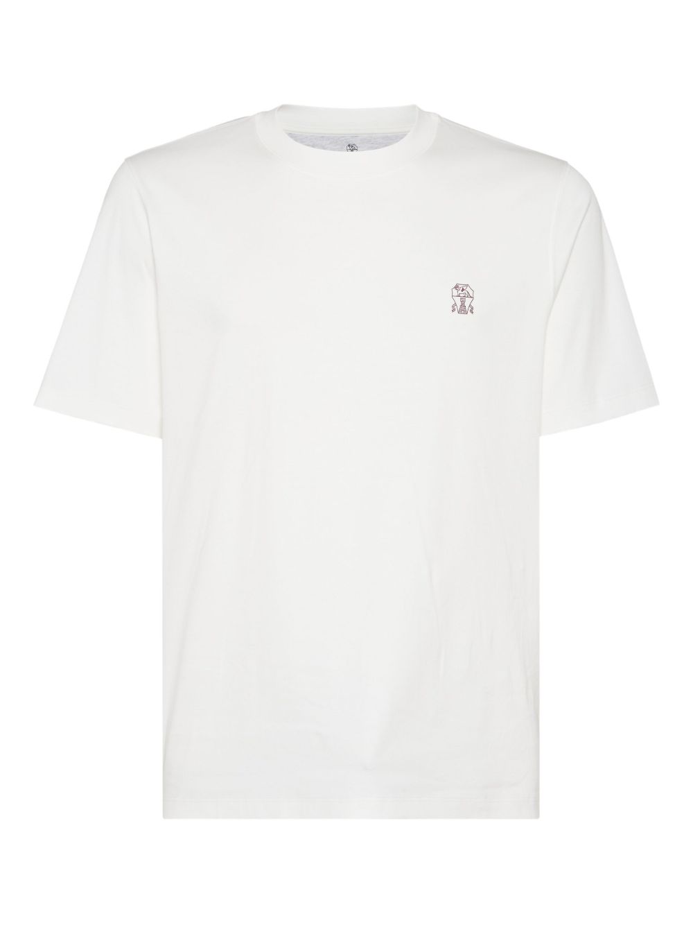 T-shirts et polos Brunello Cucinelli T-shirt en coton blanc avec logo