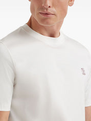 T-shirts et polos Brunello Cucinelli T-shirt en coton blanc avec logo