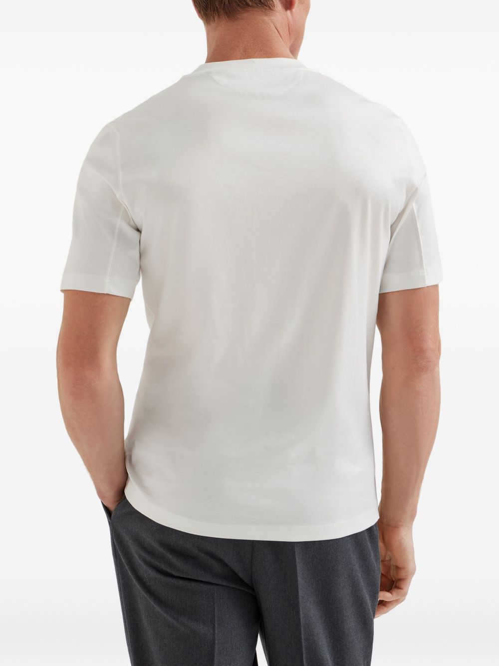 T-shirts et polos Brunello Cucinelli T-shirt en coton blanc avec logo