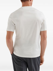 T-shirts et polos Brunello Cucinelli T-shirt en coton blanc avec logo