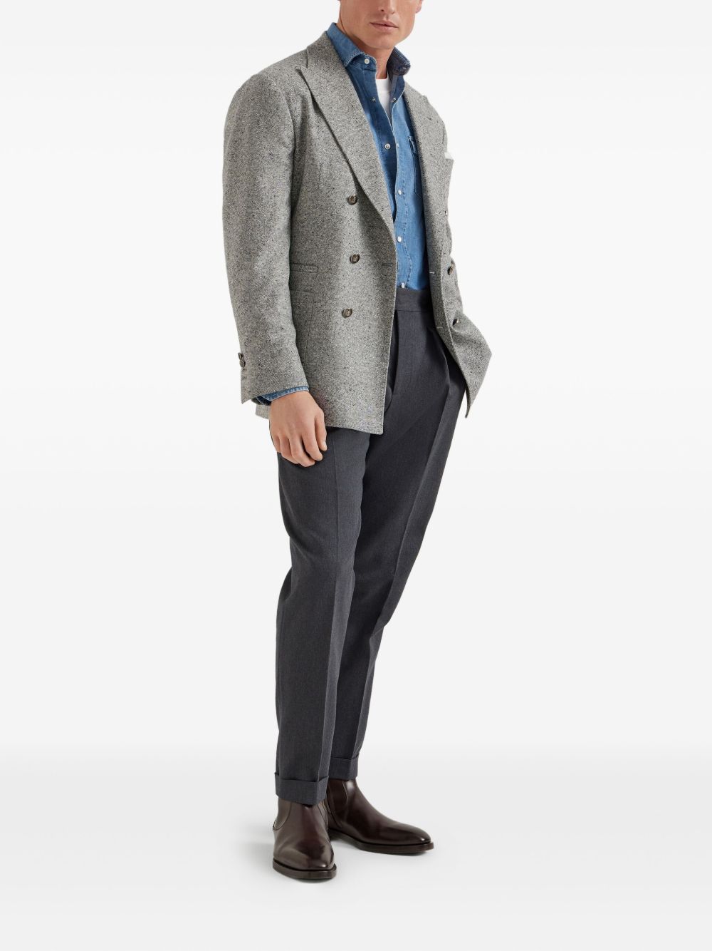 T-shirts et polos Brunello Cucinelli T-shirt en coton blanc avec logo