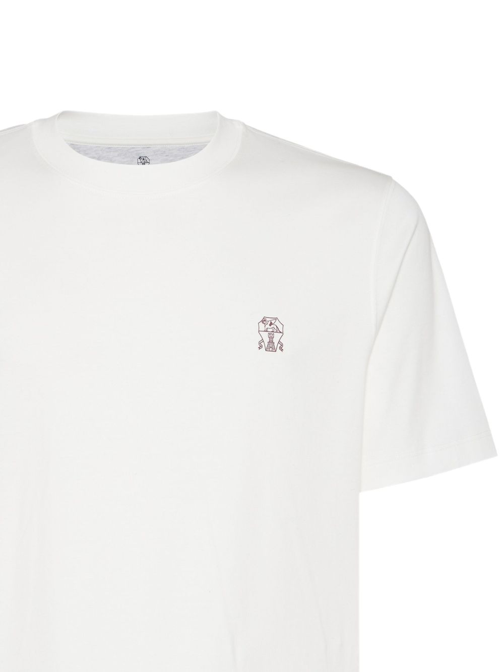 T-shirts et polos Brunello Cucinelli T-shirt en coton blanc avec logo