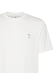 T-shirts et polos Brunello Cucinelli T-shirt en coton blanc avec logo