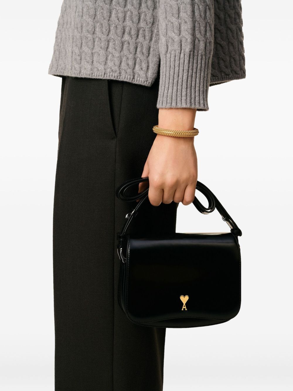 Ami Paris Bags Black silk nylon flap