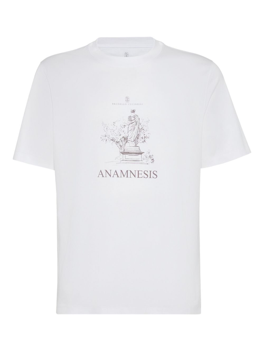 Brunello Cucinelli T-shirts and Polos White cotton print