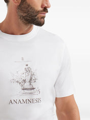 Brunello Cucinelli T-shirts and Polos White cotton print