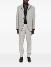 Brunello Cucinelli Grey Cashmere Sweater — Half‑Zip Lupetto