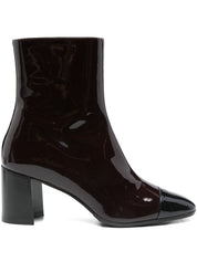 CAREL PARIS Brown Patent Ankle Boots