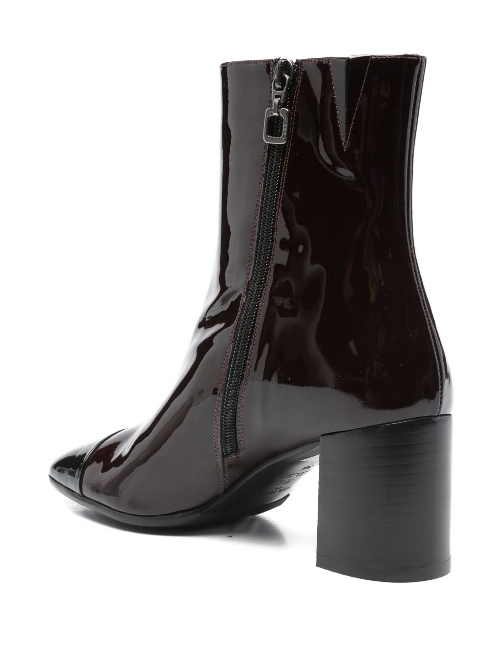 CAREL PARIS Brown Patent Ankle Boots