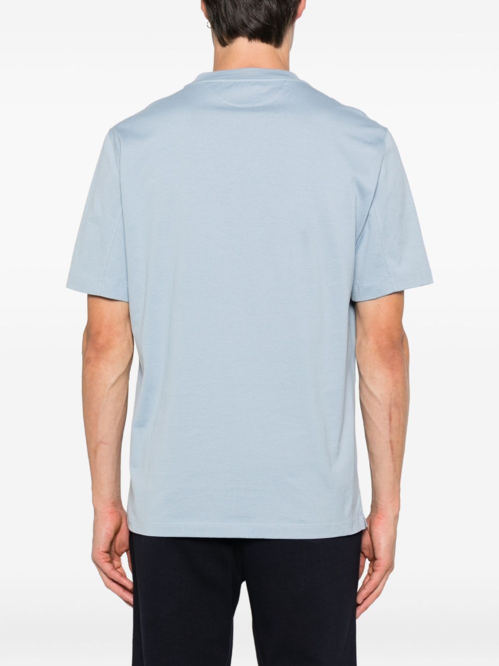Brunello Cucinelli T-shirts and Polos Clear Blue cotton crewneck