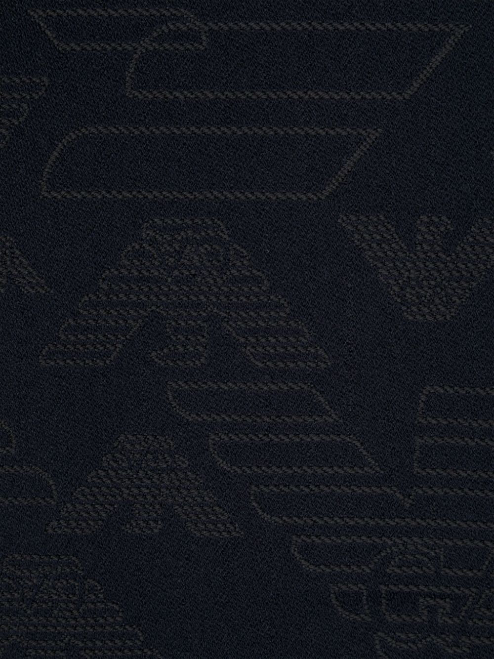 Emporio Armani Blue Wool Logo Scarf — Men